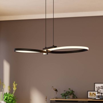 Eglo - LED ljuskrona med textilsladd LED/21W/230V 3000K svart
