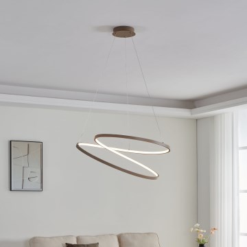 Eglo - LED ljuskrona med textilsladd LED/42W/230V 3000K beige