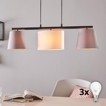 Eglo - LED-ljuskrona på vajer 3xE14/25W/230V