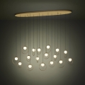 Eglo - LED ljusreglerad ljuskrona på textilsladd 17xLED/3W/230V 3000K guld