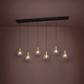 Eglo - LED ljusreglerad ljuskrona på textilsladd 6xLED/5,4W/230V 3000K guld