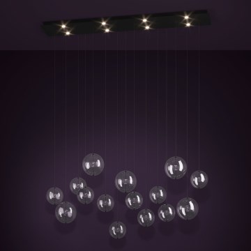 Eglo - LED ljusreglerad ljuskrona på textilsladd 8xLED/4,2W/230V 3000K genomskinlig