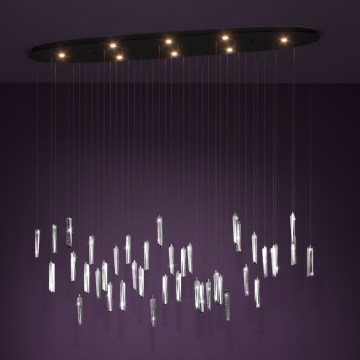 Eglo - LED ljusreglerad ljuskrona på textilsladd 8xLED/4,2W/230V 3000K genomskinlig