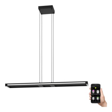 Eglo - LED ljusreglerad ljuskrona på textilsladd LED/33W/230V 2700-6500K