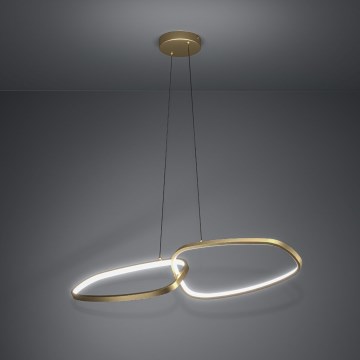 Eglo - LED ljusreglerad ljuskrona på textilsladd LED/37,5W/230V 3000K guld