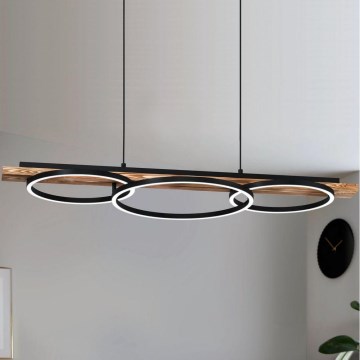 Eglo - LED ljusreglerad ljuskrona på textilsladd LED/40,5W/230V