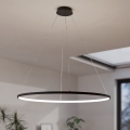 Eglo - LED ljusreglerad ljuskrona på textilsladd LED/40W/230V 2700-6500K svart + fjärrkontroll