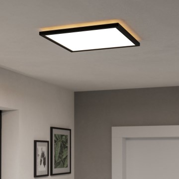 Eglo - LED ljusreglerad taklampa till badrum LED/17,6W/230V 2700-6500K 39x39 cm IP44 svart + fjärrkontroll