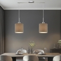 Eglo - LED-pendel med sladd TUNJA 2xE27/60W/230V taupe