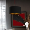 Eglo - LED-pendel med vajer TUNJA 1xE27/60W/230V svart
