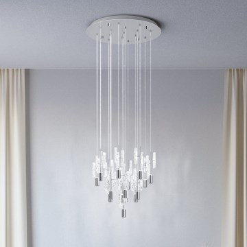 Eglo - LED-pendel på vajer 15xLED/2,6W/230V 2200/3000/4000K blank krom