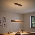Eglo - LED-pendel på vajer LED/17W/230V + LED/4,2W valnöt