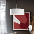 Eglo - LED-pendel på vajer TUNJA 1xE27/60W/230V vit