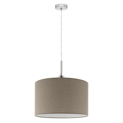 Eglo - LED-pendel TUNJA 1xE27/60W/230V taupe