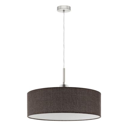 Eglo - LED-pendellampa med kabel TUNJA 1xE27/60W/230V brun