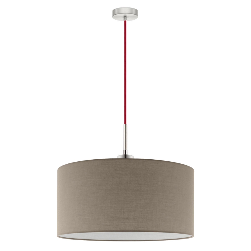 Eglo - LED-pendellampa med sladd TUNJA 1xE27/60W/230V taupe