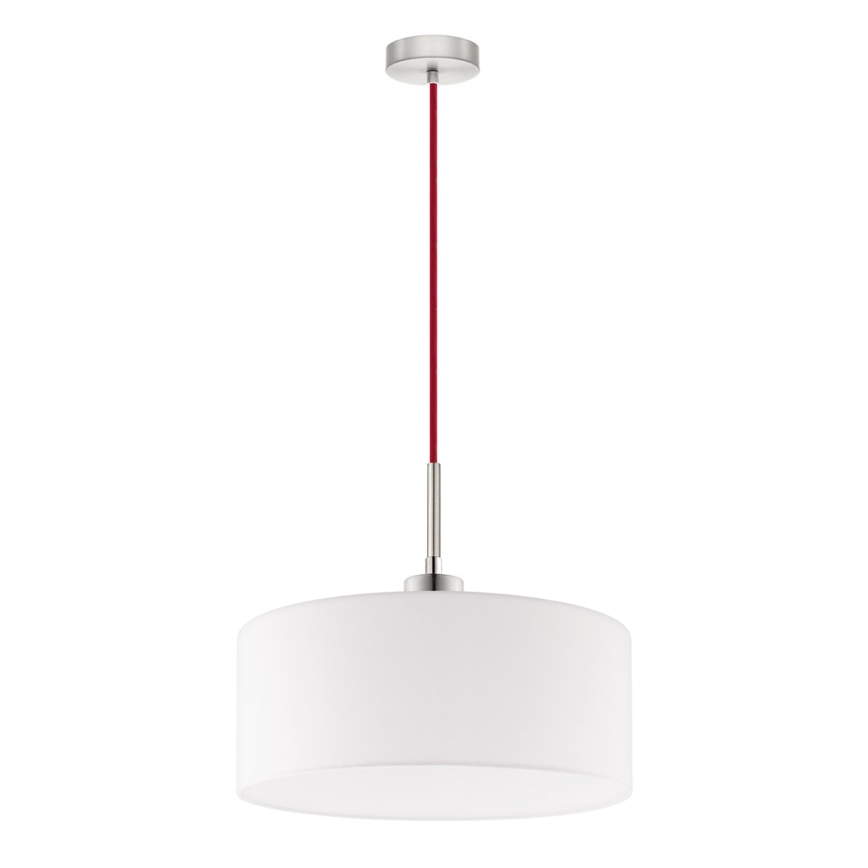 Eglo - LED  Pendellampa på kabel TUNJA 1xE27/60W/230V vit