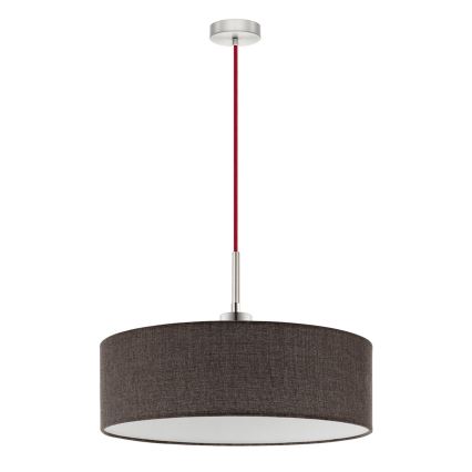 Eglo - LED pendellampa på vajer TUNJA 1xE27/60W/230V brun