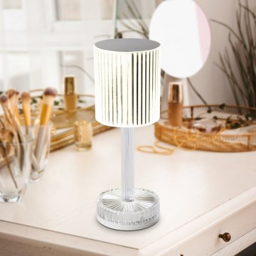 Eglo - LED RGB dimbar uppladdningsbar bordslampa LED/800 mAh, genomskinlig