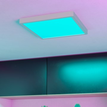 Eglo - LED RGBW dimbar badrumsplafond LED/13,5W/230V 2700-6500K 29,5x29,5 cm IP44 vit
