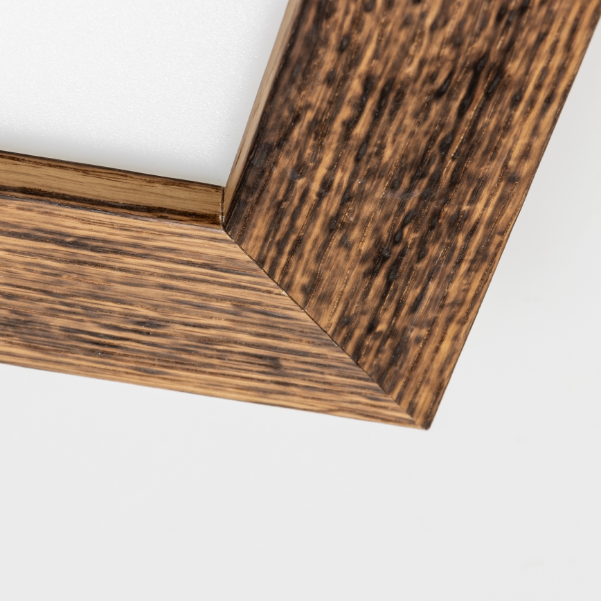 Eglo - LED RGBW Dimbar infälld panel SALOBRENA-C WOOD LED/16W/230V 2700-6500K 34x34 cm brun + fjärrkontroll