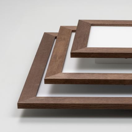 Eglo - LED RGBW dimbar infälld panel SALOBRENA-C WOOD LED/21W/230V 2700-6500K 49,5x49,5 cm mörkbrun + fjärrkontroll