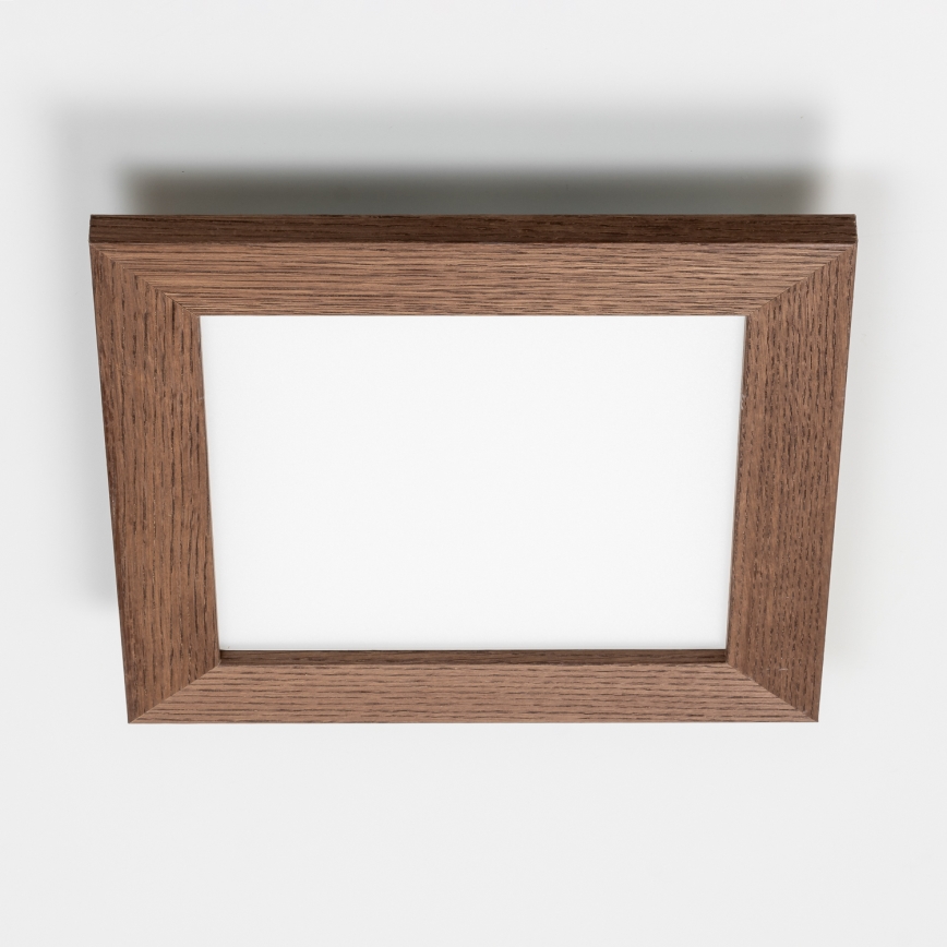 Eglo - LED RGBW Dimbar infälld panel SALOBRENA-C WOOD LED/16W/230V 2700-6500K 34x34 cm mörkbrun + fjärrkontroll