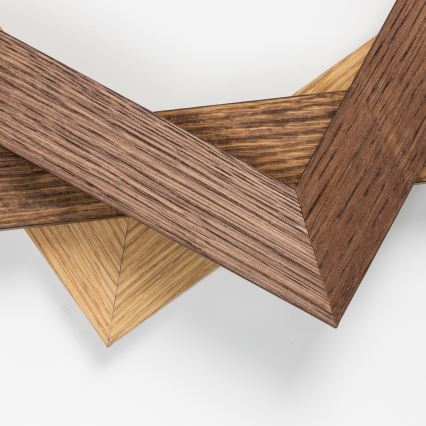 Eglo - LED RGBW Dimbar infälld panel SALOBRENA-C WOOD LED/30,5W/230V 2700-6500K 64x64 cm brun + fjärrkontroll