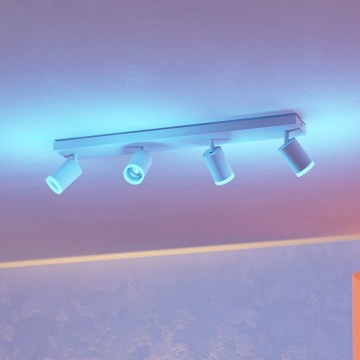 Eglo - LED RGBW dimbar spotlampa 4xLED/3,7W/230V 2700-6500K vit