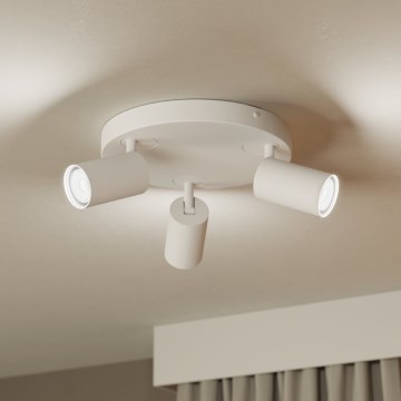 Eglo - LED RGBW Dimbar spotlight  3xGU10/4,9W/230V vit