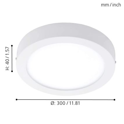 Eglo - LED RGBW dimbar taklampa FUEVA-C LED/21W/230V Ø 30 cm