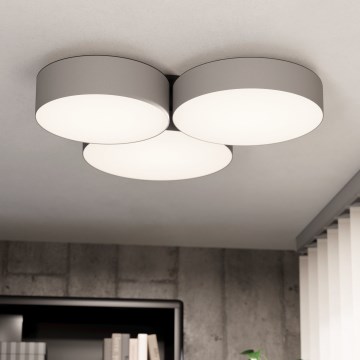 Eglo - LED RGBW Dimbar taklampa 3xLED/7,5W/230V 2700-6500K grå