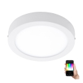 Eglo - LED RGBW dimbar taklampa FUEVA-C LED/15,6W/230V Bluetooth Ø 22,5 cm