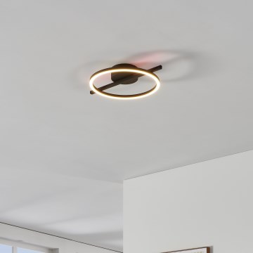 Eglo - LED RGBW Dimbar taklampa LED/17W/230V 2700-6500K svart + fjärrkontroll