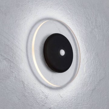 Eglo - LED RGBW dimbar uppladdningsbar vägglampa med rörelse- och skymningssensor LED/5V 2000 mAh svart + fjärrkontroll