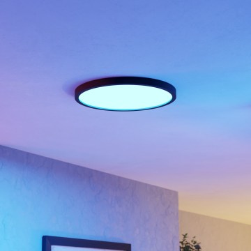 Eglo - LED RGBW Dimbart badrumstakarmatur LED/17,5W/230V 2700–6500 K Ø 38,9 cm IP44 svart