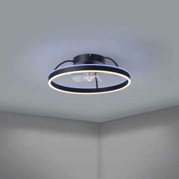 Eglo - LED RGBW dimmbar takfläkt LED/36W/230V 3000-6500K Ø 50 cm svart + fjärrkontroll