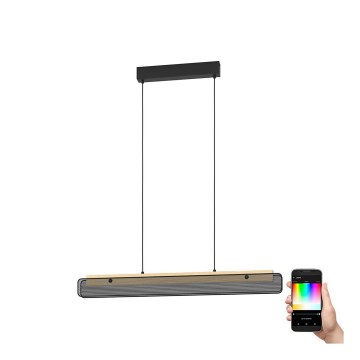 Eglo - LED RGBW Ljusreglerad ljuskrona på textilsladd LED/34W/230V 2700-6500K