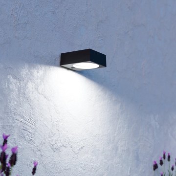 Eglo - LED-solarlampa med sensor, LED 6,5 W / 3,7 V / 2000 mAh, svart