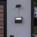 Eglo - LED solcellsdriven vägglampa med sensor LED/6,7W/3,7V 2400 mAh IP44 svart