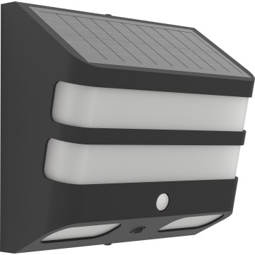 Eglo - LED solcellsvägglampa med sensor LED/6,5W/3,7V 1800 mAh IP44