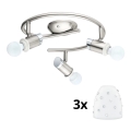 Eglo - LED Spotbelysning MY CHOICE 3xE14/4W/230V matt krom/vit
