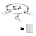 Eglo - LED Spotbelysning MY CHOICE 3xE14/4W/230V matt krom/vit