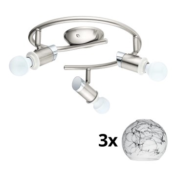 Eglo - LED Spotbelysning MY CHOICE 3xE14/4W/230V matt krom/vit/svart