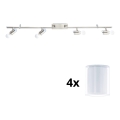 Eglo - LED Spotbelysning MY CHOICE 4xE14/4W/230V matt krom/vit