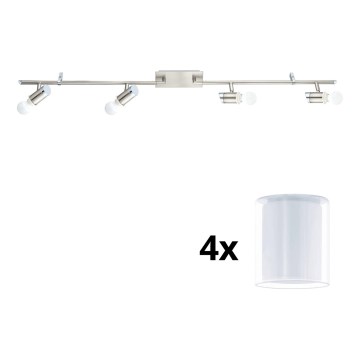 Eglo - LED Spotbelysning MY CHOICE 4xE14/4W/230V matt krom/vit