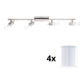 Eglo - LED Spotbelysning MY CHOICE 4xE14/4W/230V matt krom/vit