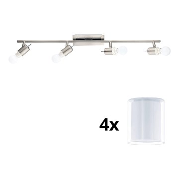 Eglo - LED Spotbelysning MY CHOICE 4xE14/4W/230V matt krom/vit