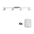 Eglo - LED Spotbelysning MY CHOICE 4xE14/4W/230V matt krom/vit