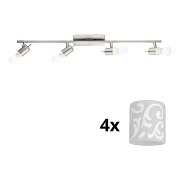Eglo - LED Spotbelysning MY CHOICE 4xE14/4W/230V matt krom/vit